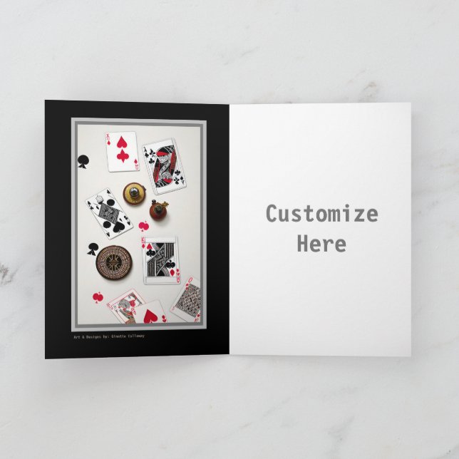 Tarjeta de Poker personalizable para jugadores (Interior)