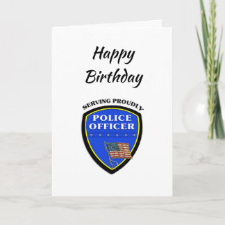 Tarjeta de policía con orgullo