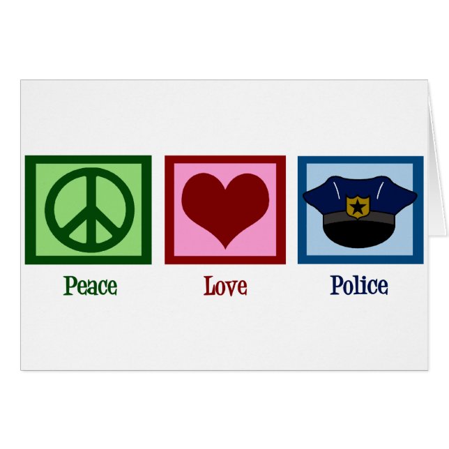 Tarjeta de policía de amor por la paz (Anverso (Horizontal))