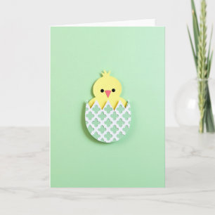 Tarjeta de pollito adorable