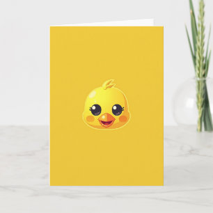 Tarjeta de Pollito Amarillo Dulce