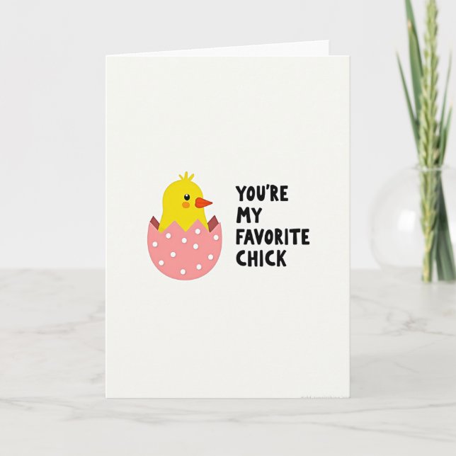 Tarjeta de pollito favorito (Anverso)
