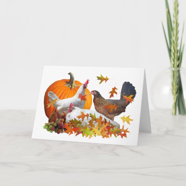 Tarjeta de pollo de otoño (Anverso)