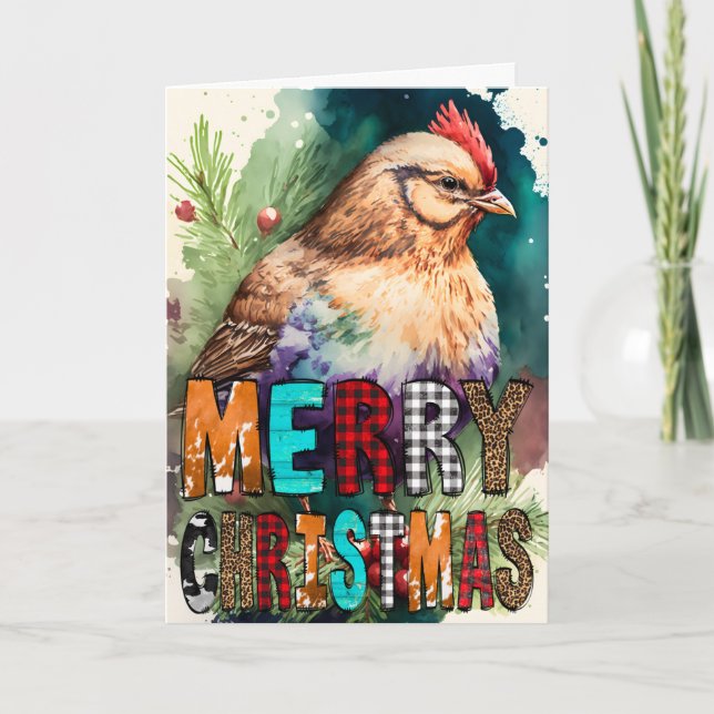 Tarjeta de pollo para bebes navidad (Anverso)