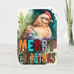 Tarjeta de pollo para bebes navidad