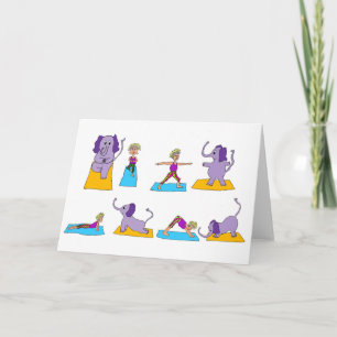 Tarjeta de polos de yoga