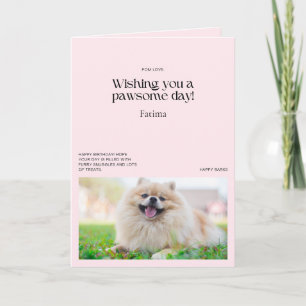 Tarjeta de Pomerania para un Día Genial