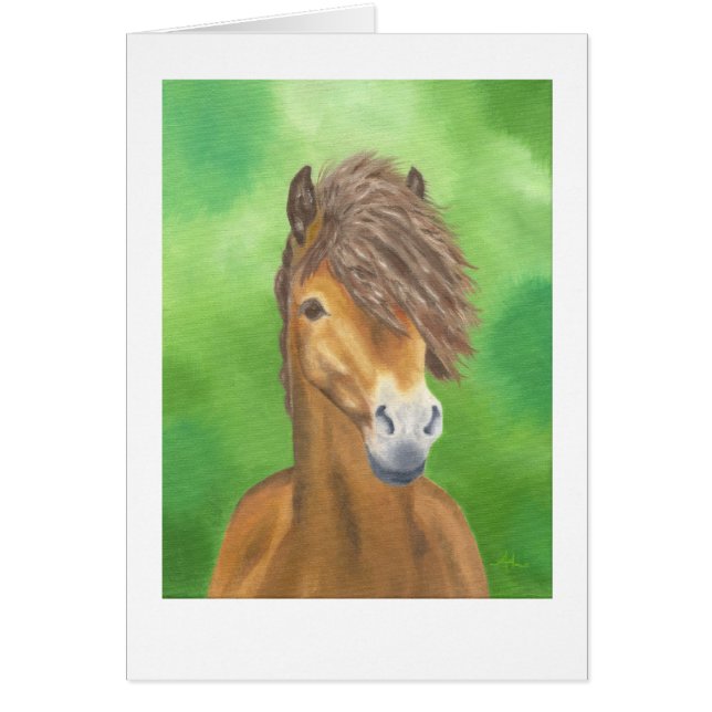 Tarjeta de poni exmoor (Frente)