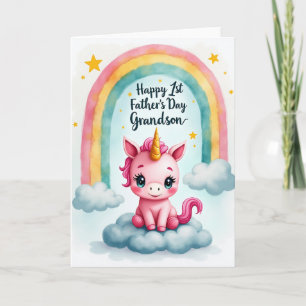 Tarjeta de pony dulce día del padre