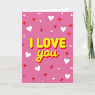 Tarjeta de Pop Art Negrita 'Te Amo'