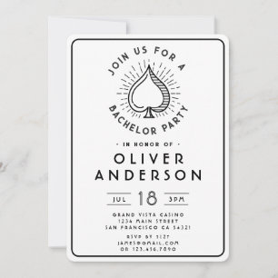 Tarjeta de póquer de Bachelor de Casino Moderno