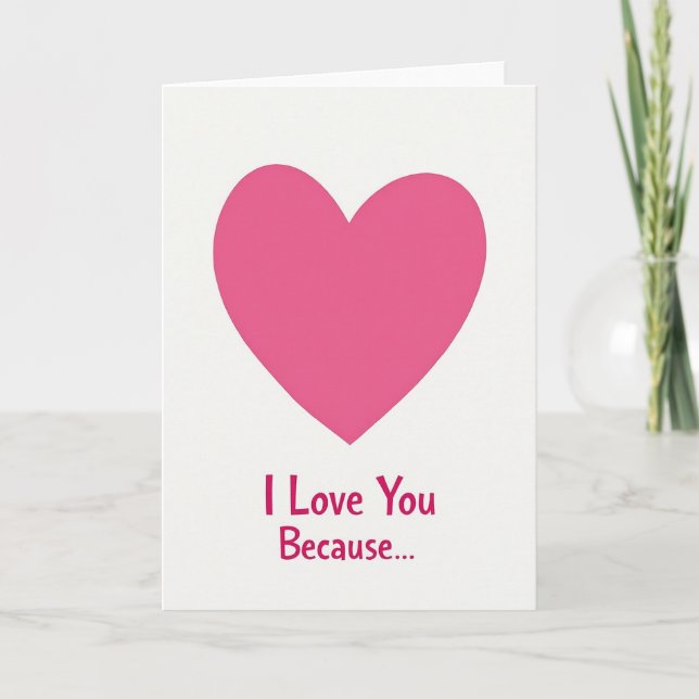 Tarjeta de Por Qué Te Amo (Anverso)
