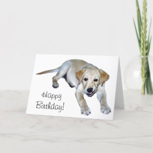 Tarjeta de porción amarilla Labrador