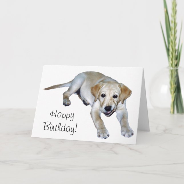Tarjeta de porción amarilla Labrador (Anverso)