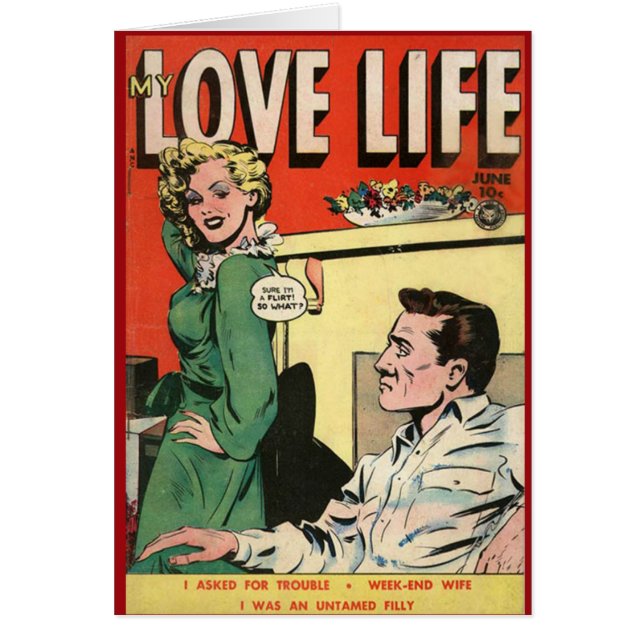 Tarjeta de portada de historietas de época "My Lov (Frente)