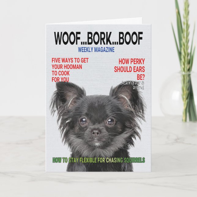 Tarjeta de portada de la revista Chihuahua Parody (Anverso)