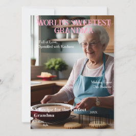 Tarjeta de portada de la revista más dulce del mun