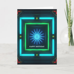 Tarjeta de Portal de Cumpleaños Radiante