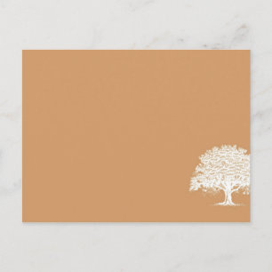 Tarjeta de posición de Boda blanco/marrón de árbol