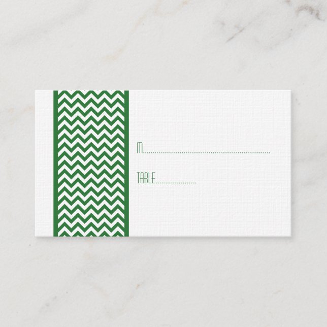 Tarjeta de posición de borde verde de cheurón (Anverso)