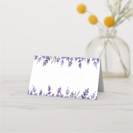 Tarjeta de posición de flor de lavanda de color de