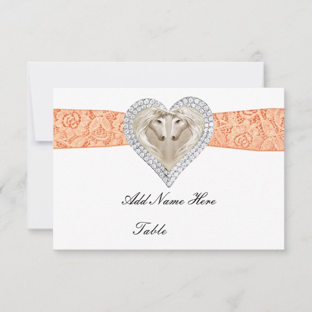 Tarjeta de posición de mesa de Naranja de Unicorn (Anverso)