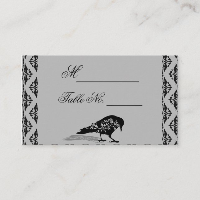 Tarjeta de posición del Boda del marco gótico del  (Anverso)