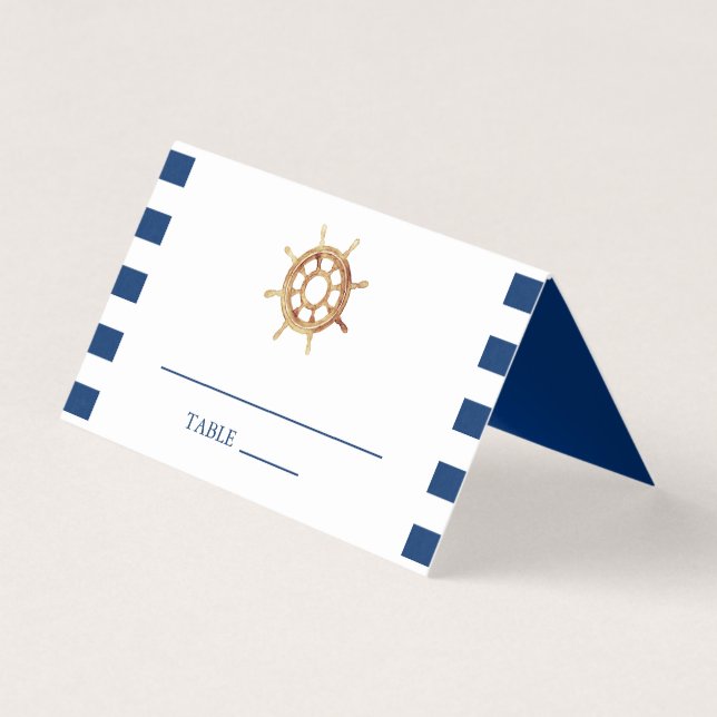 Tarjeta de posición del Boda náutico del volante d (Anverso)