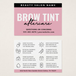 Tarjeta de posología moderna de guijarros rosados