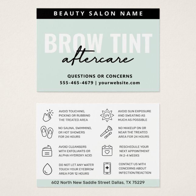 Tarjeta de posología moderna de mimbre de ceja de  (Anverso y reverso)