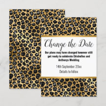 TARJETA DE POSPONENTE LUXE GOLD LEOPARD