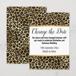 TARJETA DE POSPONENTE LUXE GOLD LEOPARD