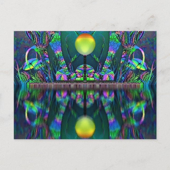 Tarjeta de post de arte de la fantasía del glóbulo (Anverso)