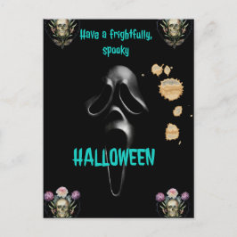 Tarjeta de post de Halloween con espanto