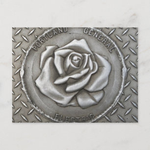 Tarjeta de Post Grate de Rosa de Portland