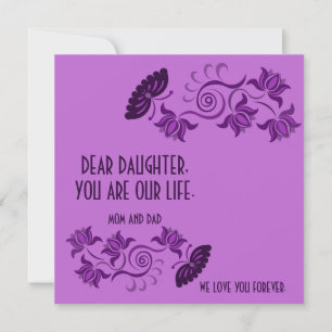 TARJETA DE POST PARA EL DÍA DE LAS HIJAS