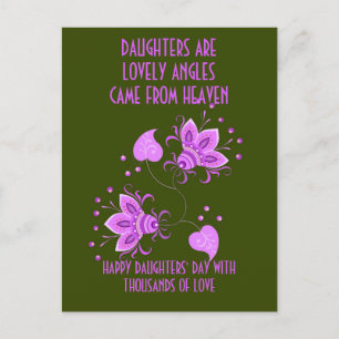 TARJETA DE POST PARA EL DÍA DE LAS HIJAS