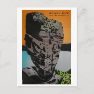 Tarjeta de posta de rock equilibrada