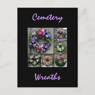 Tarjeta de posta de wreats del cementerio