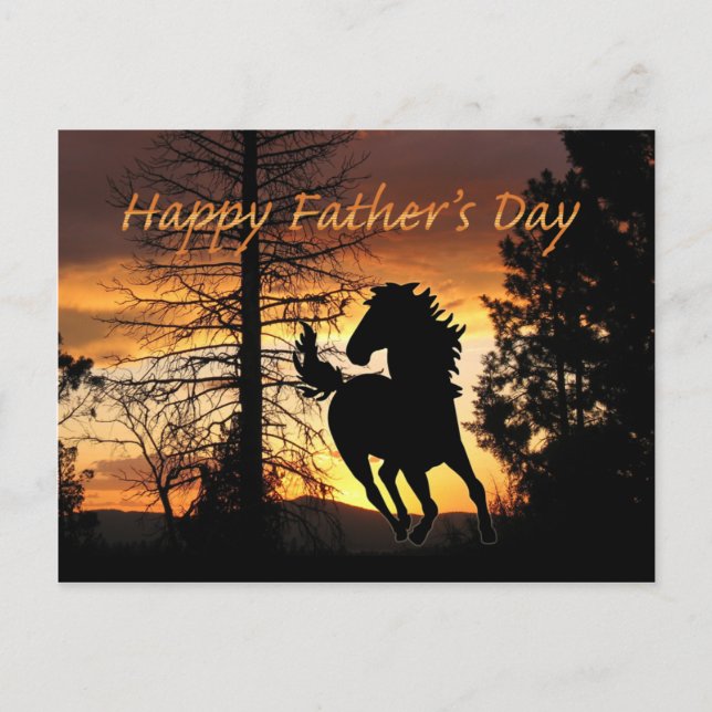 Tarjeta de posta del día del padre para la puesta  (Anverso)