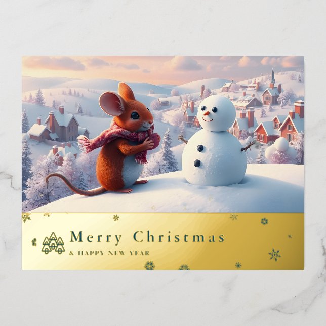 tarjeta de posta roja de montaña de nieve Q (Anverso)