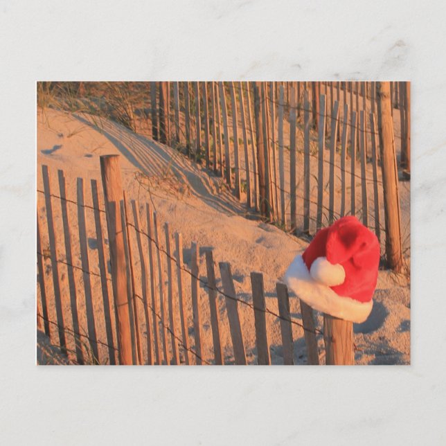 tarjeta de posta temática de playa para navidades (Anverso)