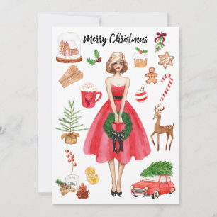 Tarjeta de postal de alegría navideña