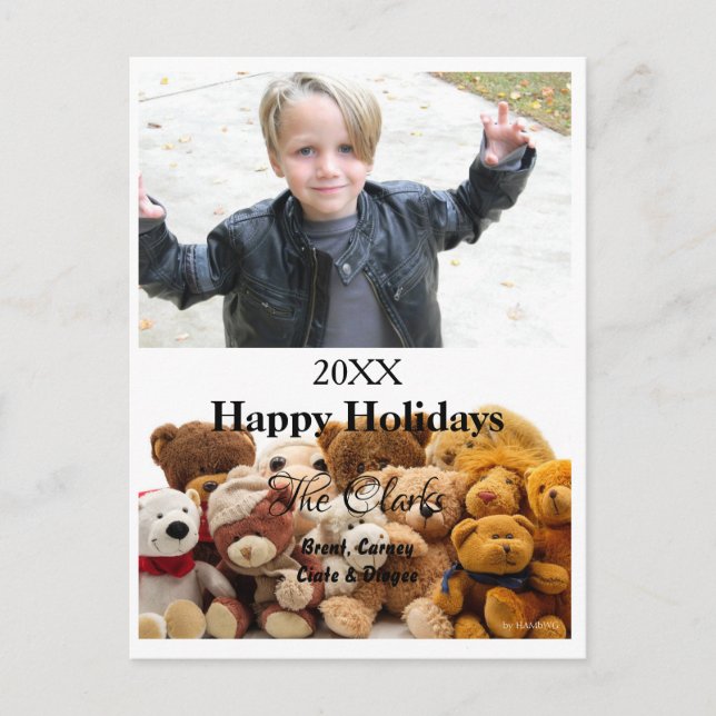 Tarjeta de postales de ositos de peluche para navi (Anverso)