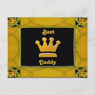 Tarjeta de postales Golden Best Daddy