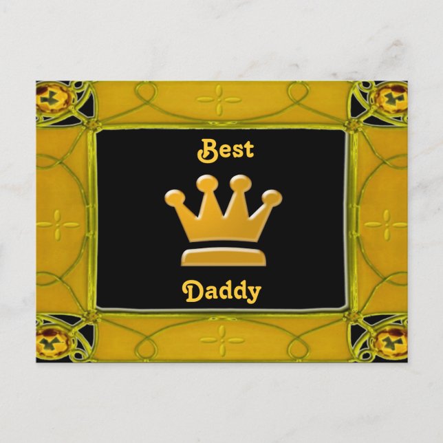 Tarjeta de postales Golden Best Daddy (Anverso)