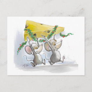 Tarjeta de postales para feriado Mice Mic & Mac