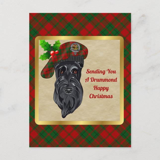 Tarjeta de postales para Navidades Drummond Clan B (Anverso)