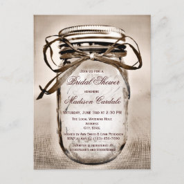 TARJETA DE POSTCARD DE invitación a ducha de novia