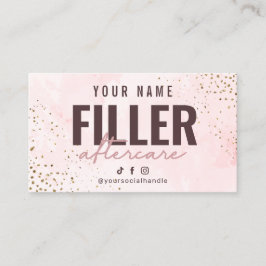 Tarjeta de postcuidado de instrucciones de relleno